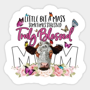 Who loves Cows Women Farmer Farm Flower Sticker